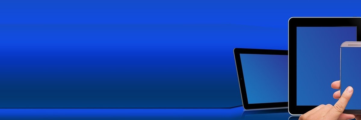 Zeichnung mit Computer, Tablet und Iphone