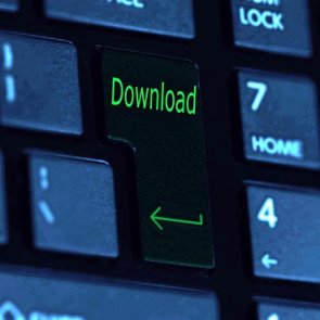 Im Tastaturlayout der Schriftzug Download