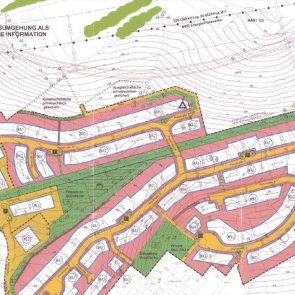 Man sieht einen Bebauungsplan