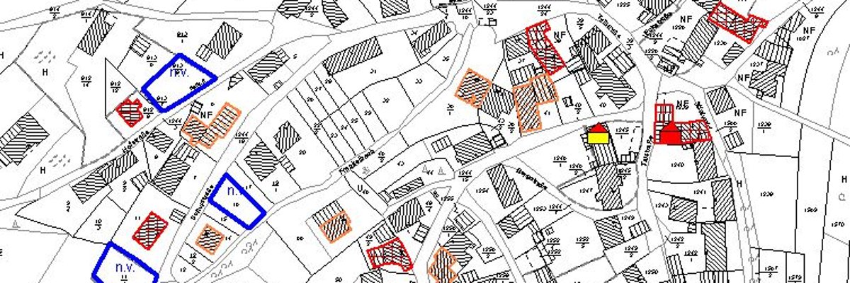 Ein Bebauungsplan als Beispielbild für den Leerstand Leerstandskataster