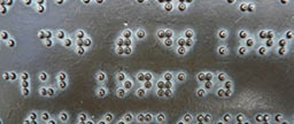Foto Brailleschrift für blinde Menschen